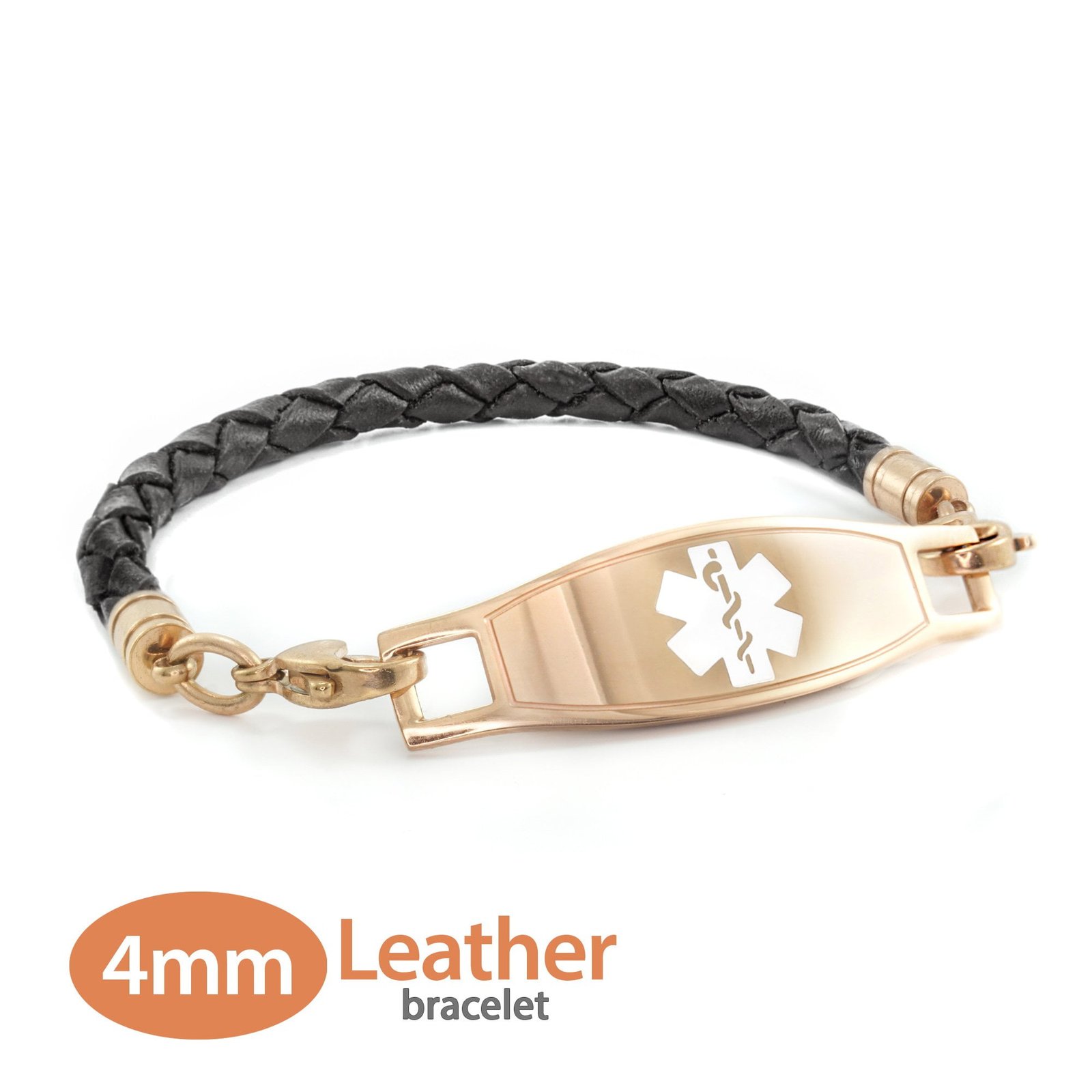 Leather medical alert on sale bracelets