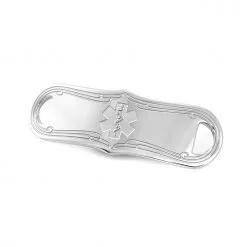 Medical ID Tag in 316L Stainless Steel with Embossed Logo (TAG-SEM3)