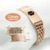Double Fold Fancy Link Watch Band in 316L Stainless Steel Rose Gold Finish - 12mm  (LD12-RBK)