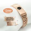 Double Fold Fancy Link Watch Band in 316L Stainless Steel Rose Gold Finish - 12mm  (LD12-RBK)